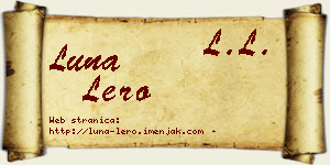 Luna Lero vizit kartica